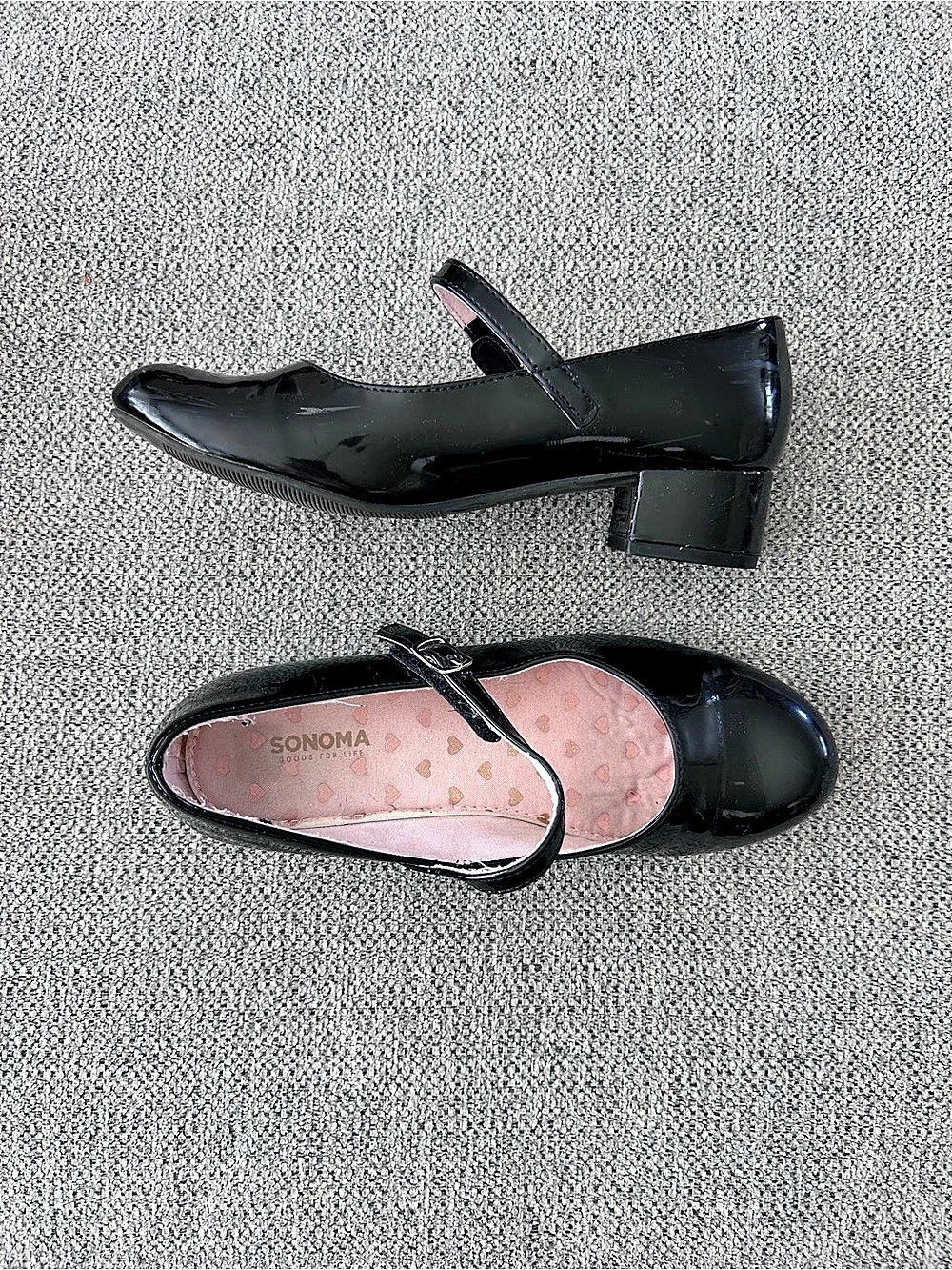 Sonoma Black Patent Block Heel Pumps
